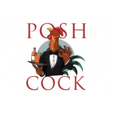 'Posh Cock' Laycock Cider T-Shirt - white